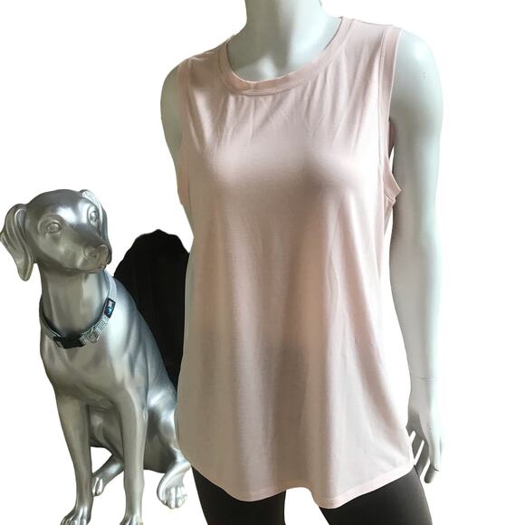 Athleta Blush Pink Polyester Lyocell Tank Top Women’s Size Large - Picture 1 of 5